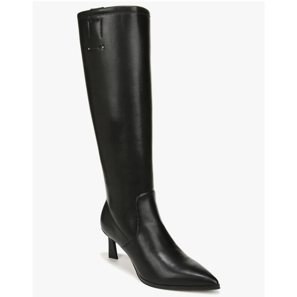 Franco Sarto Elegant Pointed Toe Knee High Tall Boots SZ 9 M REGULAR Calf BLACK - Picture 2 of 14